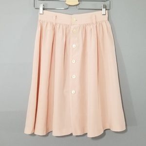 Esprit Collection Peach Button Front Pleated Skirt